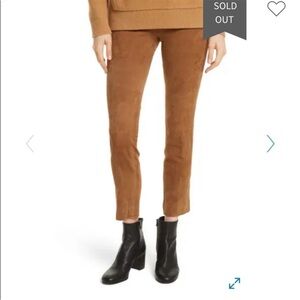 Vince Tan Suede split hem ankle pants